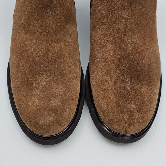 Munro Rourke Ankle Bootie Size 9 NARROW Tobacco Suede Side Zip Water Resistant - Picture 7 of 15